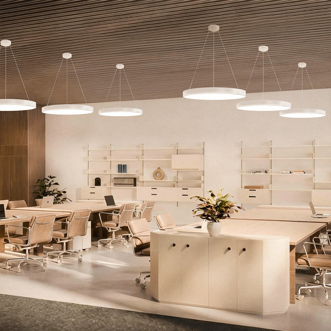 Disc Round Metal LED Pendant Light, product view 10