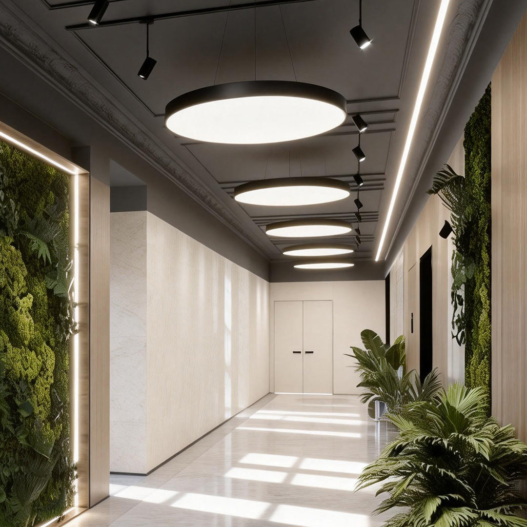 Disc Round Metal LED Pendant Light, product view 7
