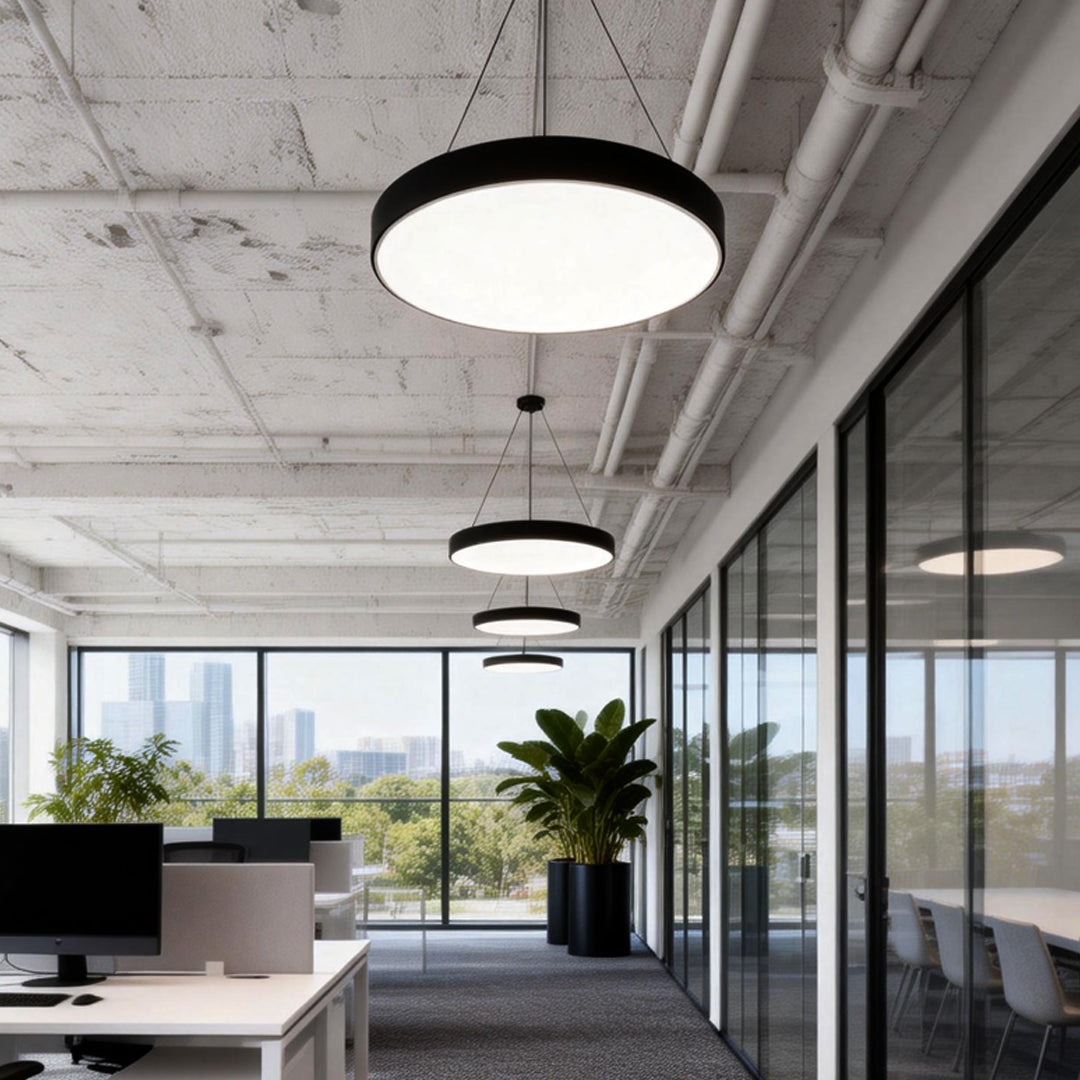 Disc Round Metal LED Pendant Light, product view 5