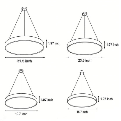 Disc Round Metal LED Pendant Light, product view 14