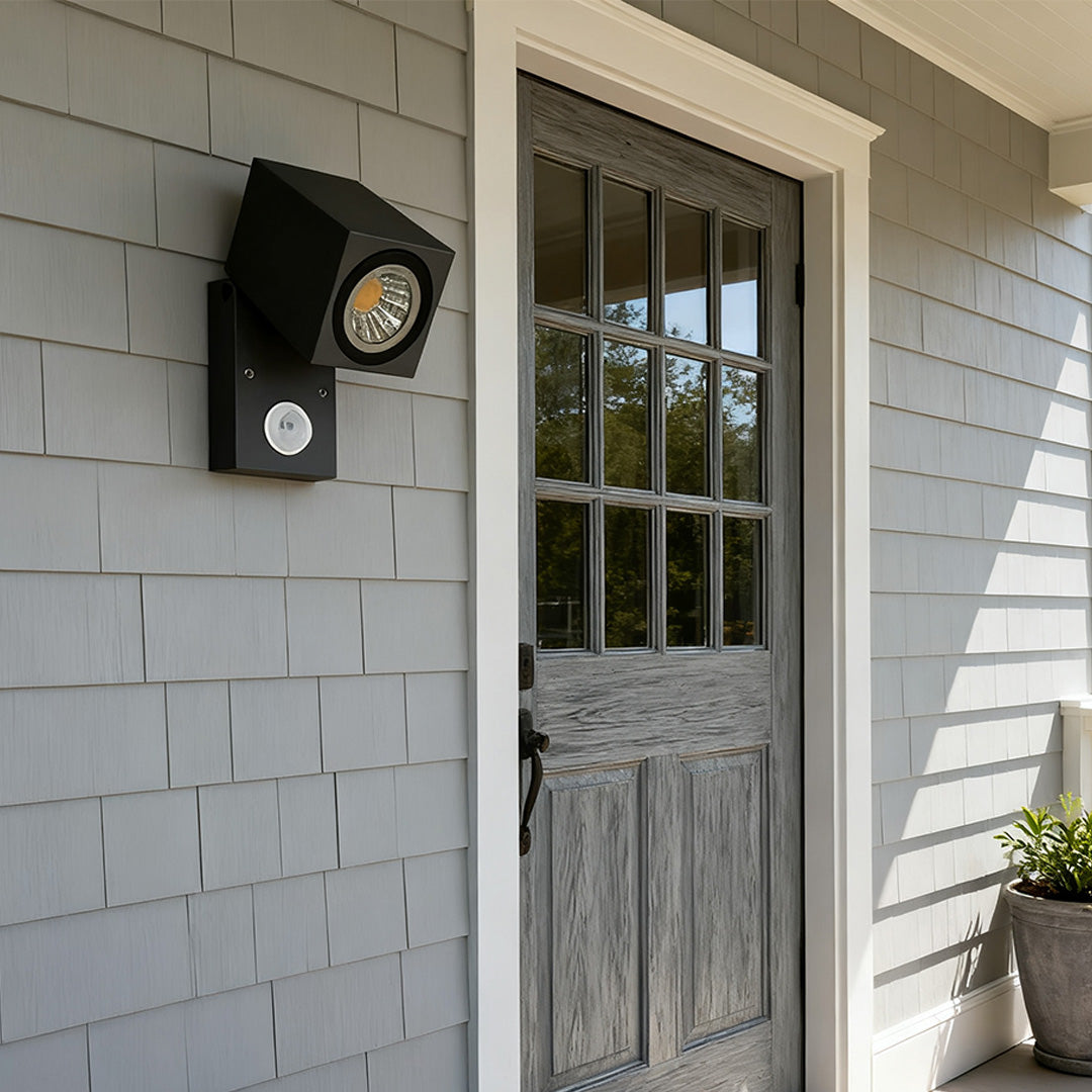 Kestrel motion sensor model at a front door — Casa Norex