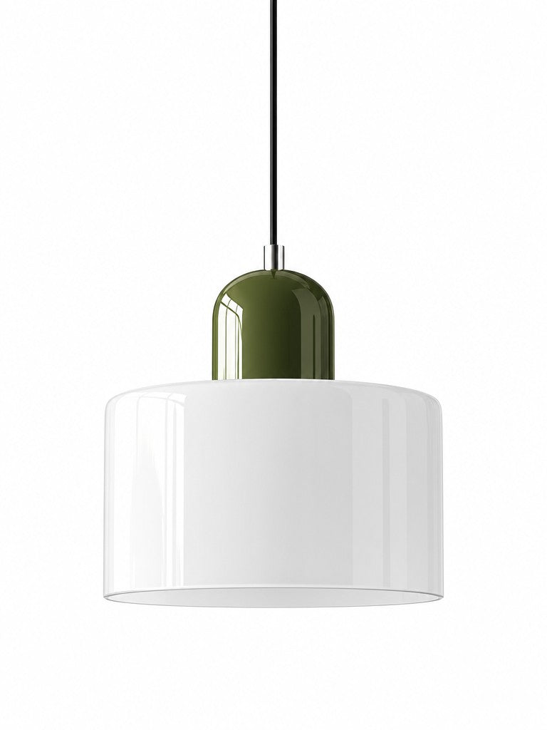 Verdoma Modern Cylinder Glass Design Pendant Light for Kitchens and Dining Rooms