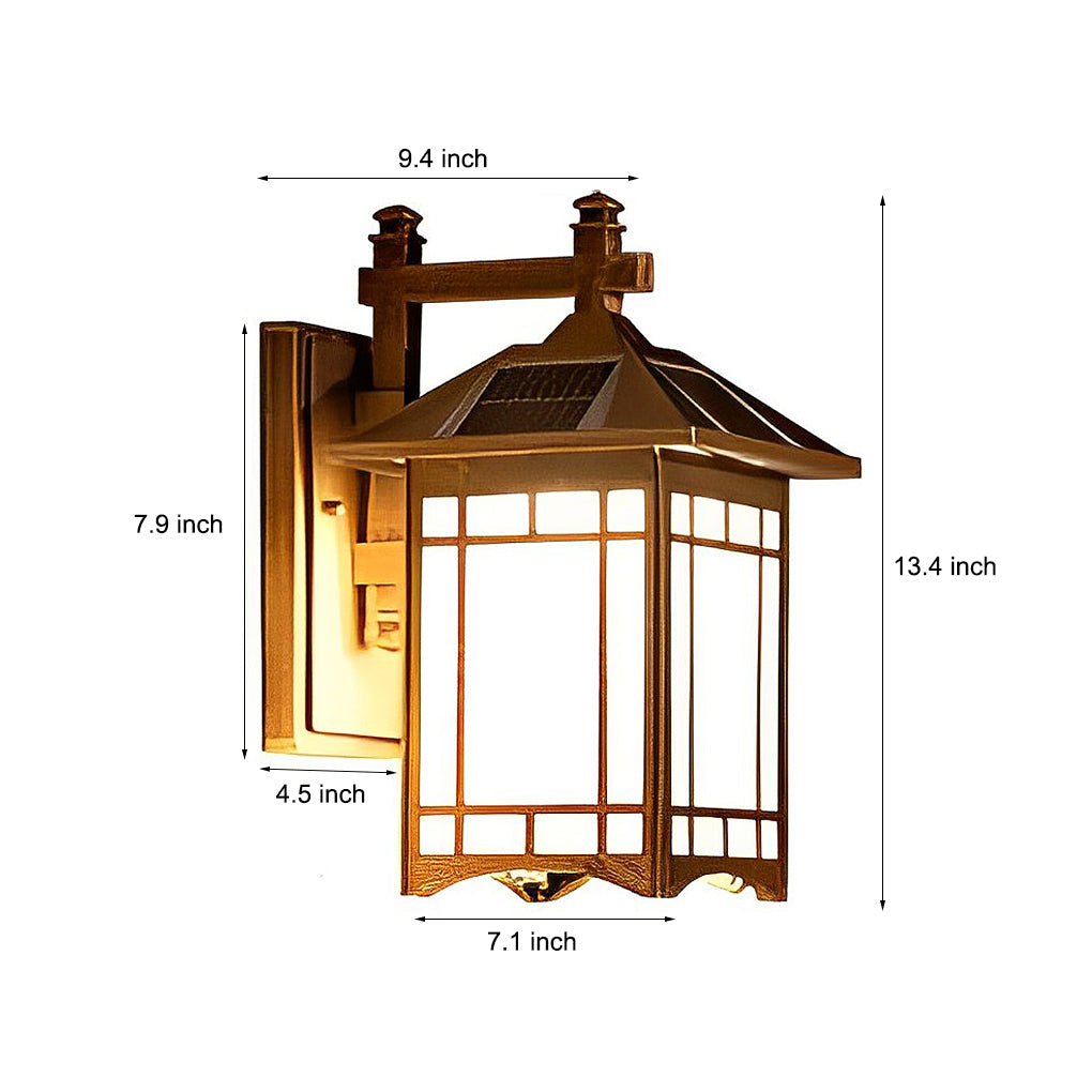 Retro lantern outdoor wall light small, medium and large size comparison — Casa Norex