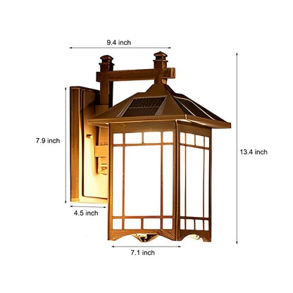 Retro lantern outdoor wall light small, medium and large size comparison — Casa Norex
