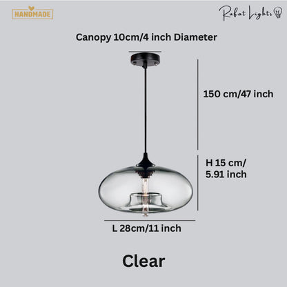 Glass ball pendant chandelier in Clear finish | Casa Norex