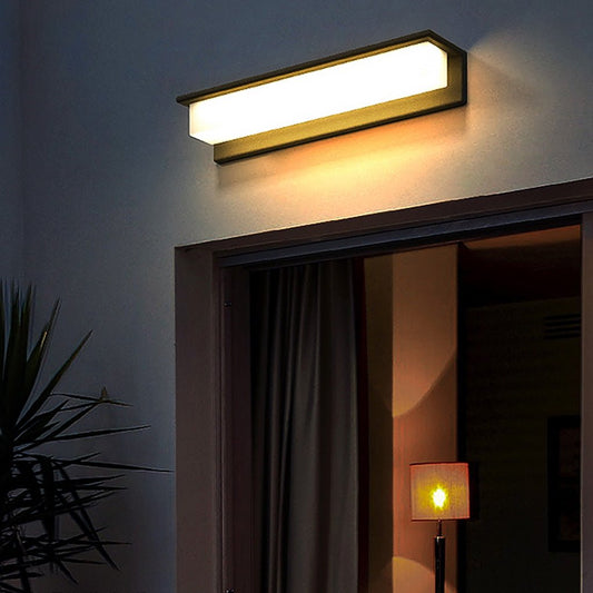 Rectangular outdoor wall light, stainless steel and aluminum — view 4 | Casa Norex