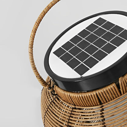 Raffia Woven Rattan Solar Lantern, product view 9