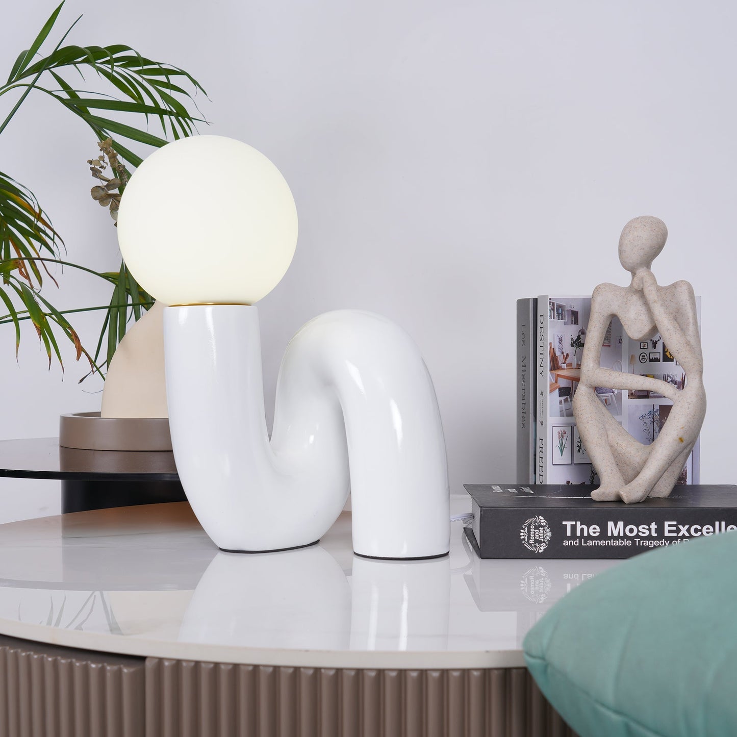 Spiral Glass Table Lamp