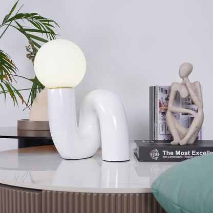 Spiral Glass Table Lamp