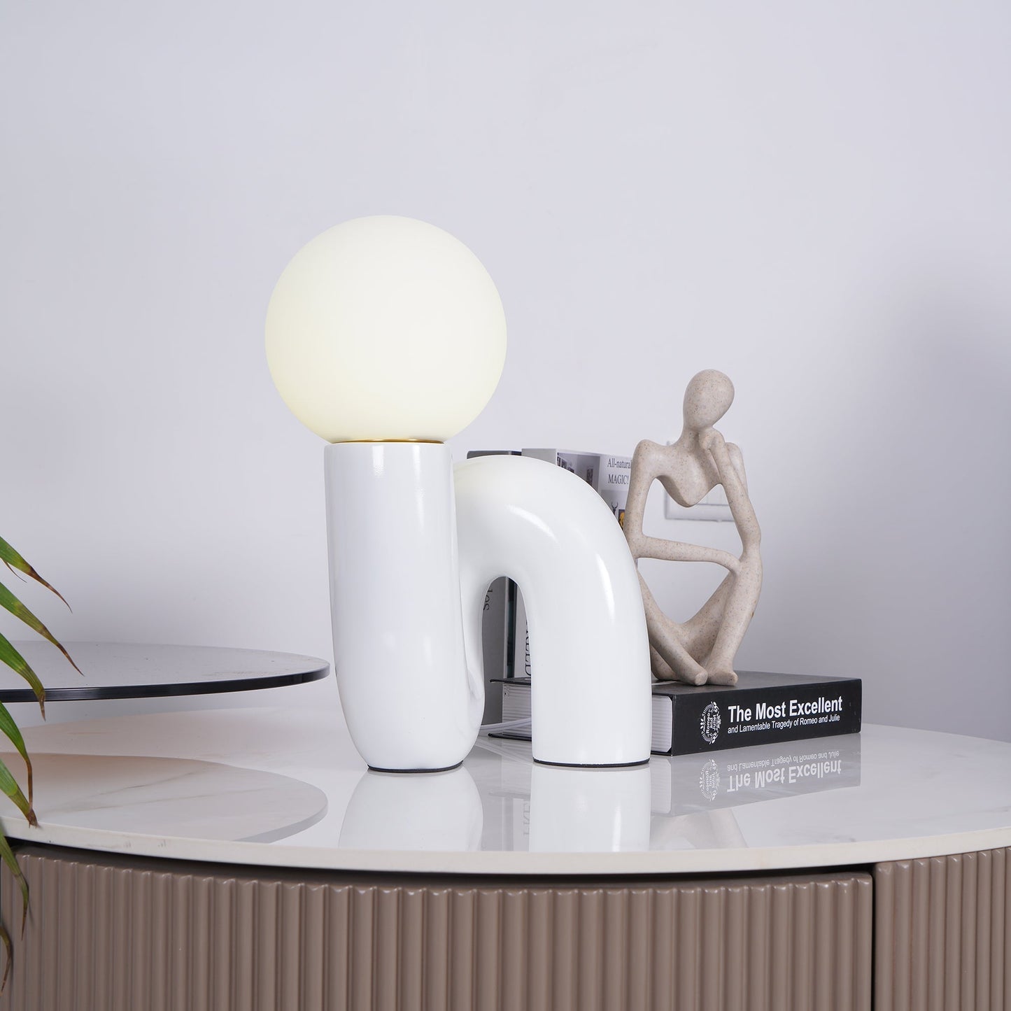 Spiral Glass Table Lamp