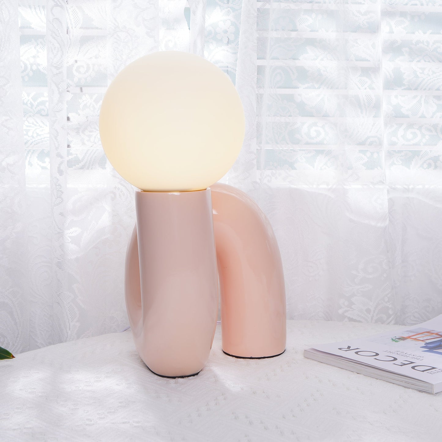 Spiral Glass Table Lamp