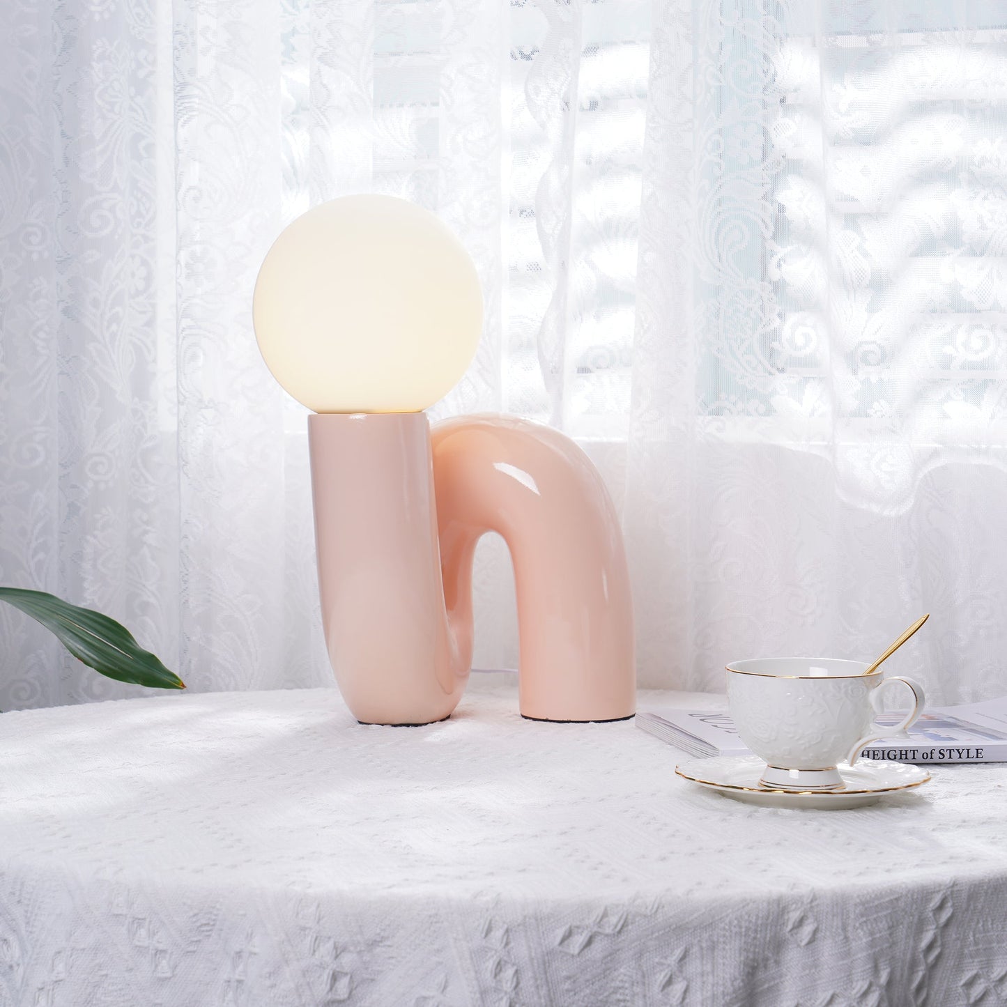 Spiral Glass Table Lamp