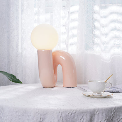 Spiral Glass Table Lamp