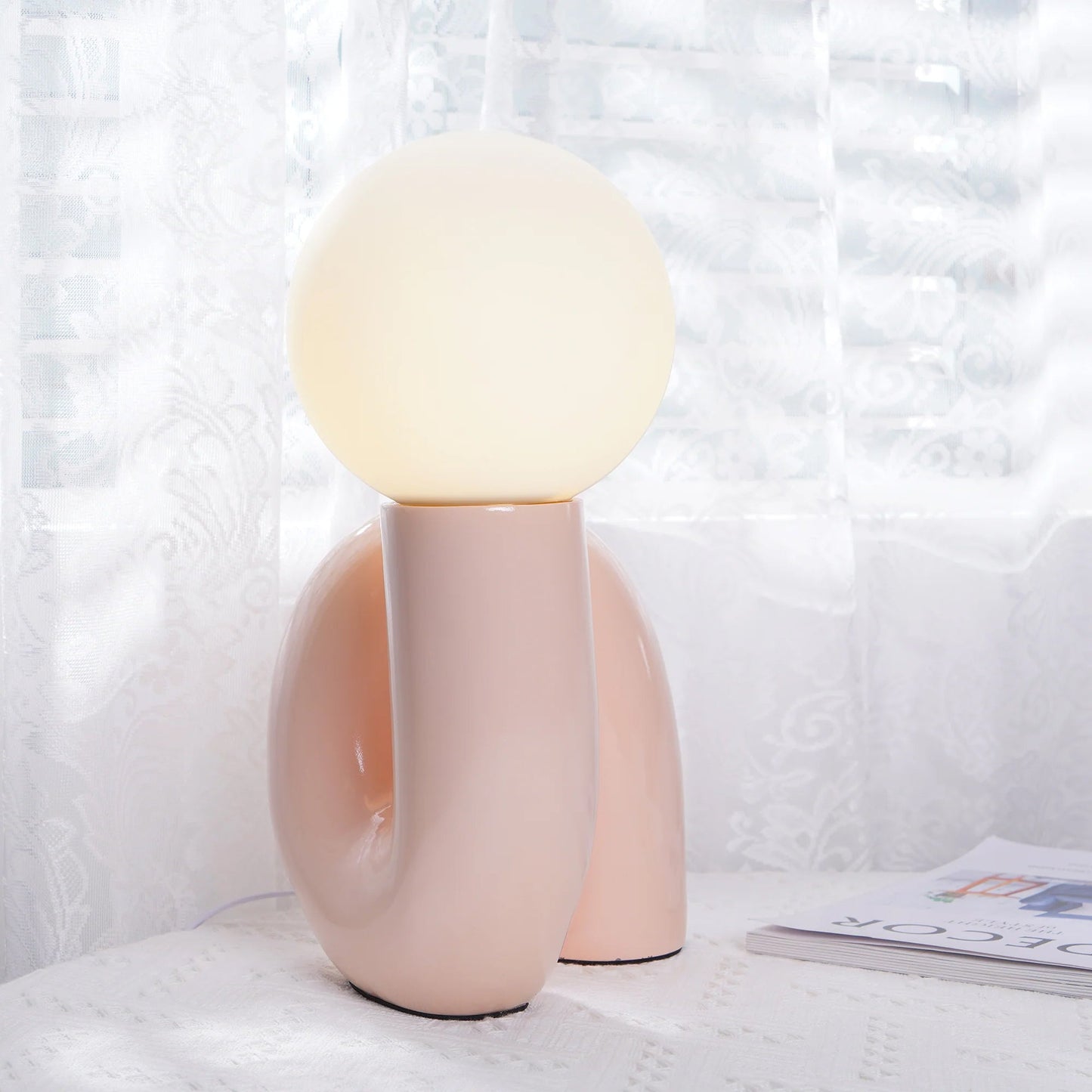 Spiral Glass Table Lamp