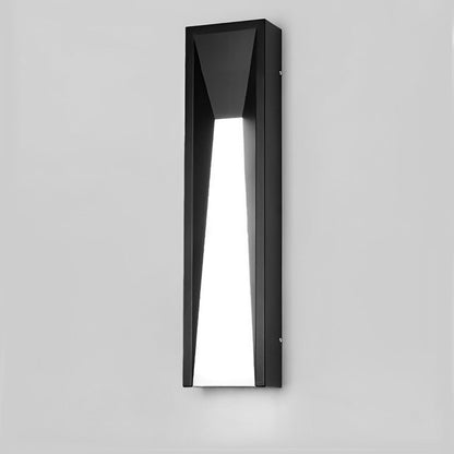 Rectangular outdoor wall light product front view — Casa Norex