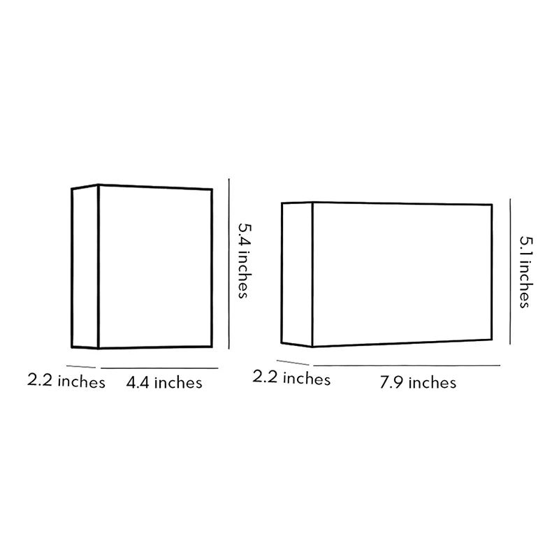 Square up down outdoor wall light dimensions diagram — Casa Norex