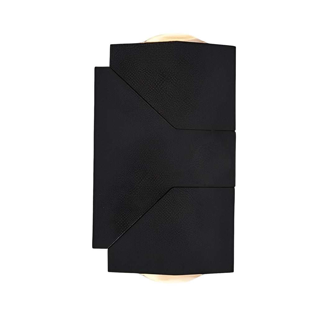 Up down outdoor wall light black finish with upward and downward light on facade — Casa Norex
