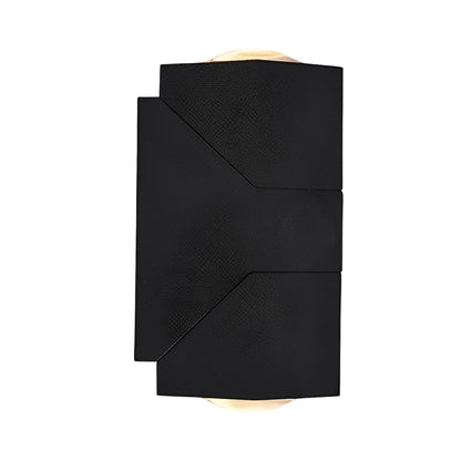 Up down outdoor wall light black finish with upward and downward light on facade — Casa Norex