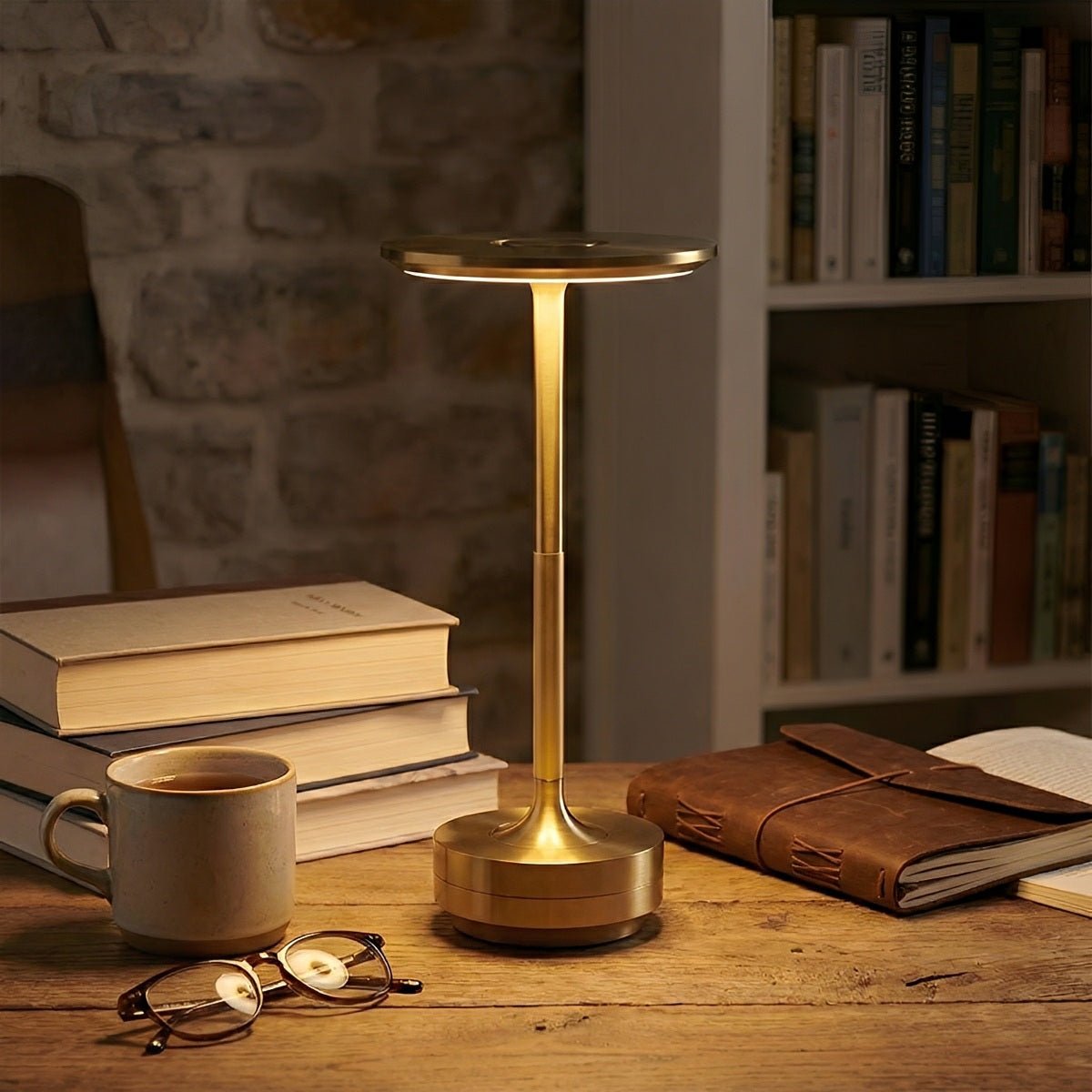 Dish LED table lamp illuminated, cool color temperature — Casa Norex
