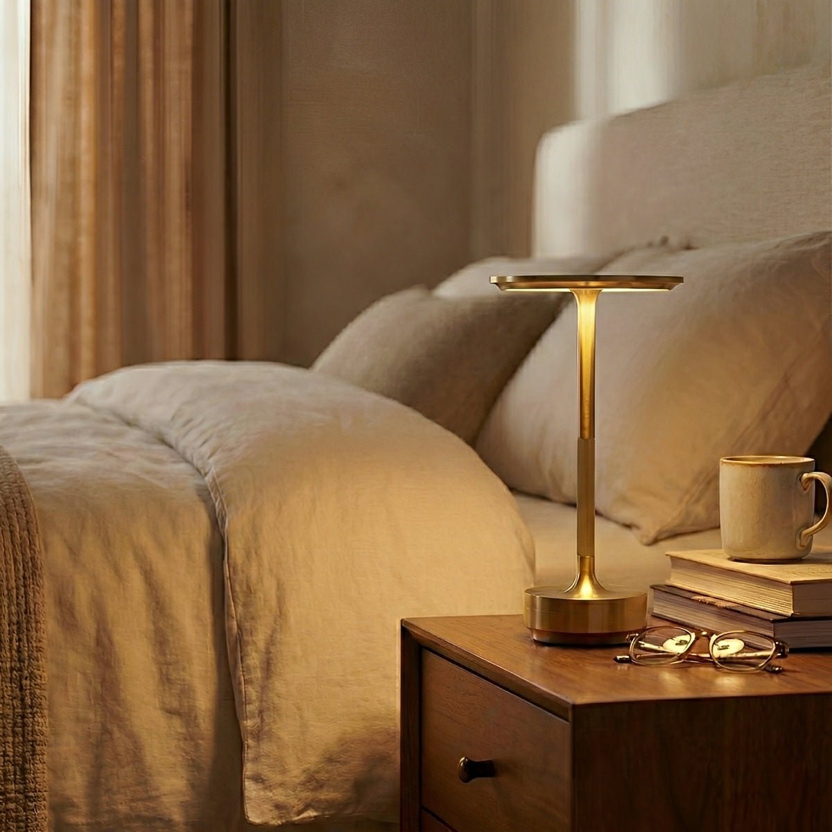Dish LED table lamp — black finish | Casa Norex