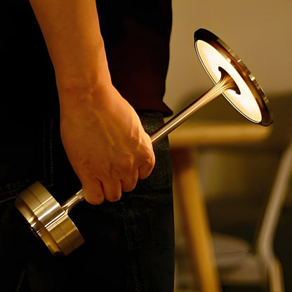 Dish LED table lamp, additional angle — Casa Norex
