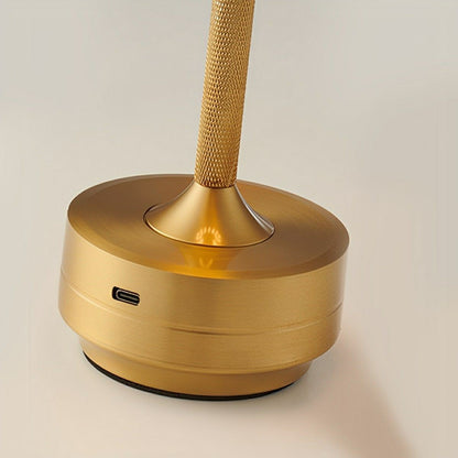 Dish LED table lamp top touch panel close-up — Casa Norex