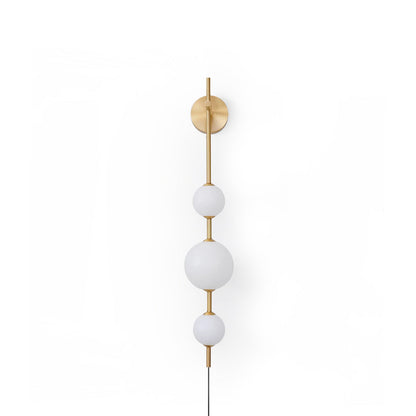 Vertical Globe lamp white finish 85cm height - Casa Norex