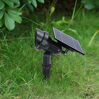 Solar spot light — aluminum body with glass shade for lawn and tree uplighting | Casa Norex