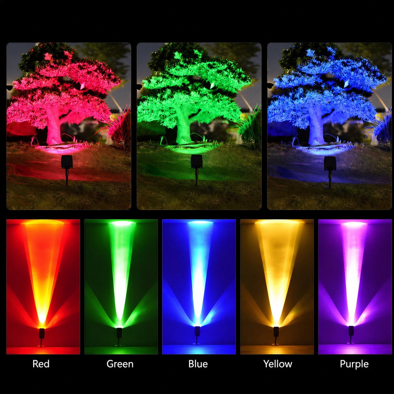Solar spot light alternate angle — RGB color mode | Casa Norex
