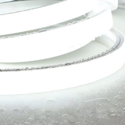 Close-up of the silicone-sealed LED strip light — Casa Norex