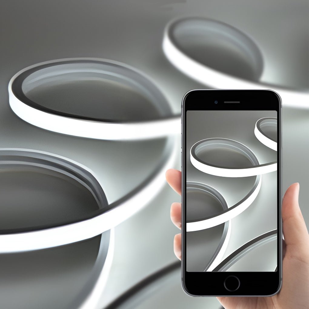 LED strip light shown with an app control interface — Casa Norex