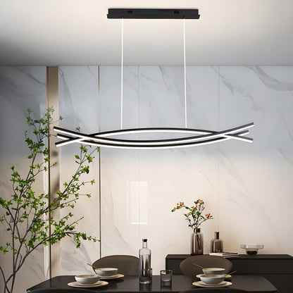 Wave hanging light — aluminum frame, black finish | Casa Norex