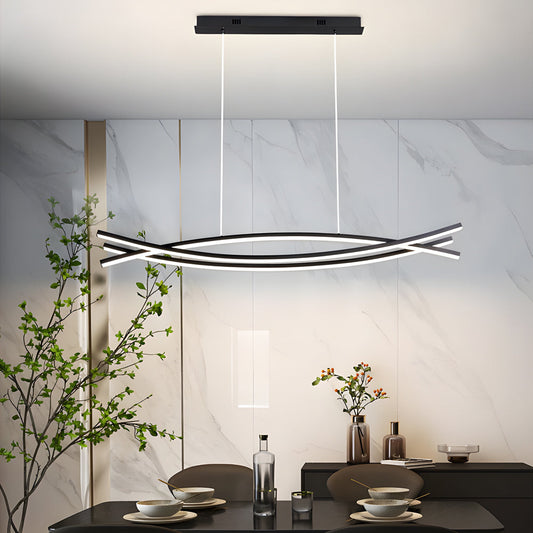 Wave hanging light — aluminum frame, black finish | Casa Norex