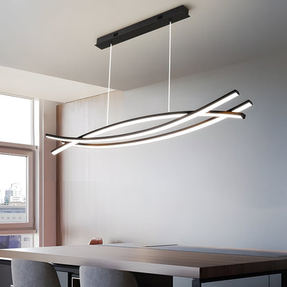 Close-up of acrylic diffuser on wave hanging light | Casa Norex