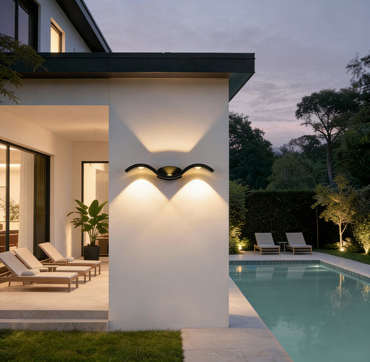 Wave wall sconce — seagull-inspired aluminum design | Casa Norex